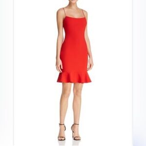 NWT Likely Banks Flounced Hem Dress Red